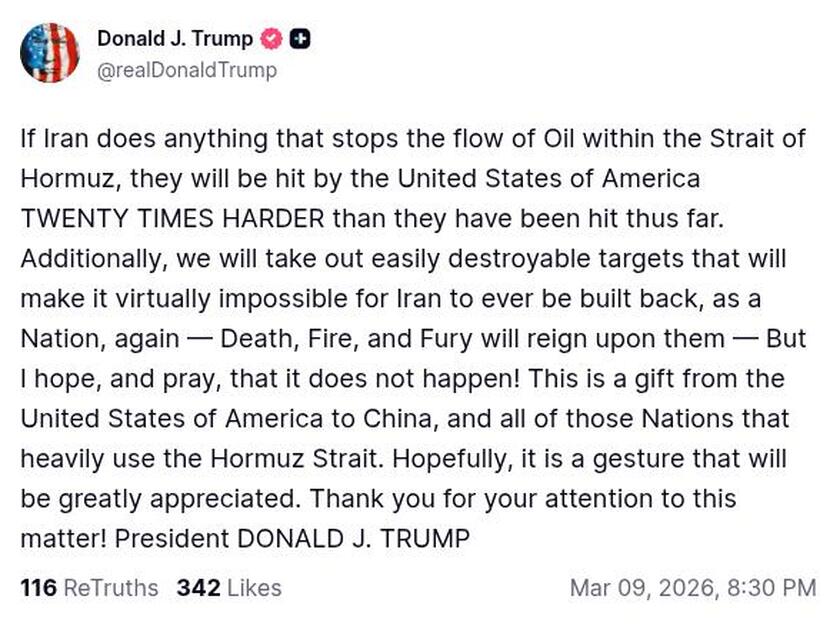 Post preview from Donald Trump