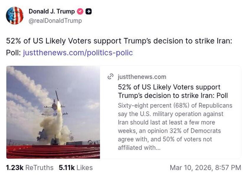 Post preview from Donald Trump