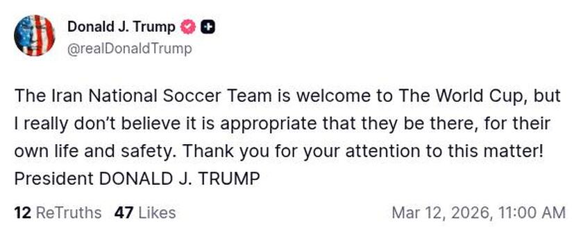 Post preview from Donald Trump