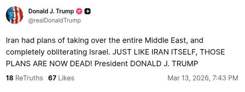 Post preview from Donald Trump