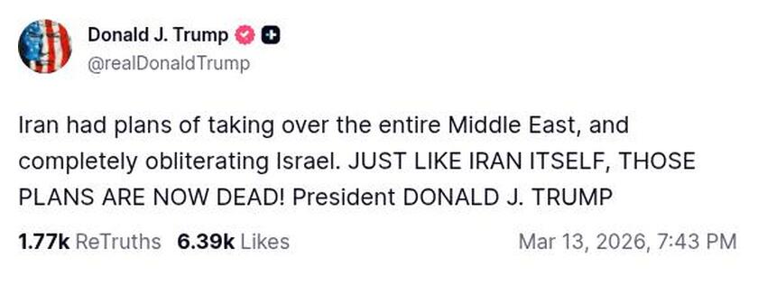 Post preview from Donald Trump