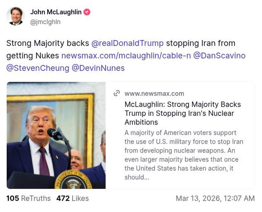 Post preview from Donald Trump