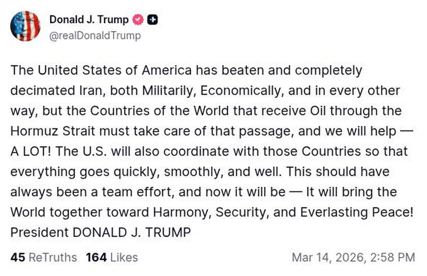 Post preview from Donald Trump