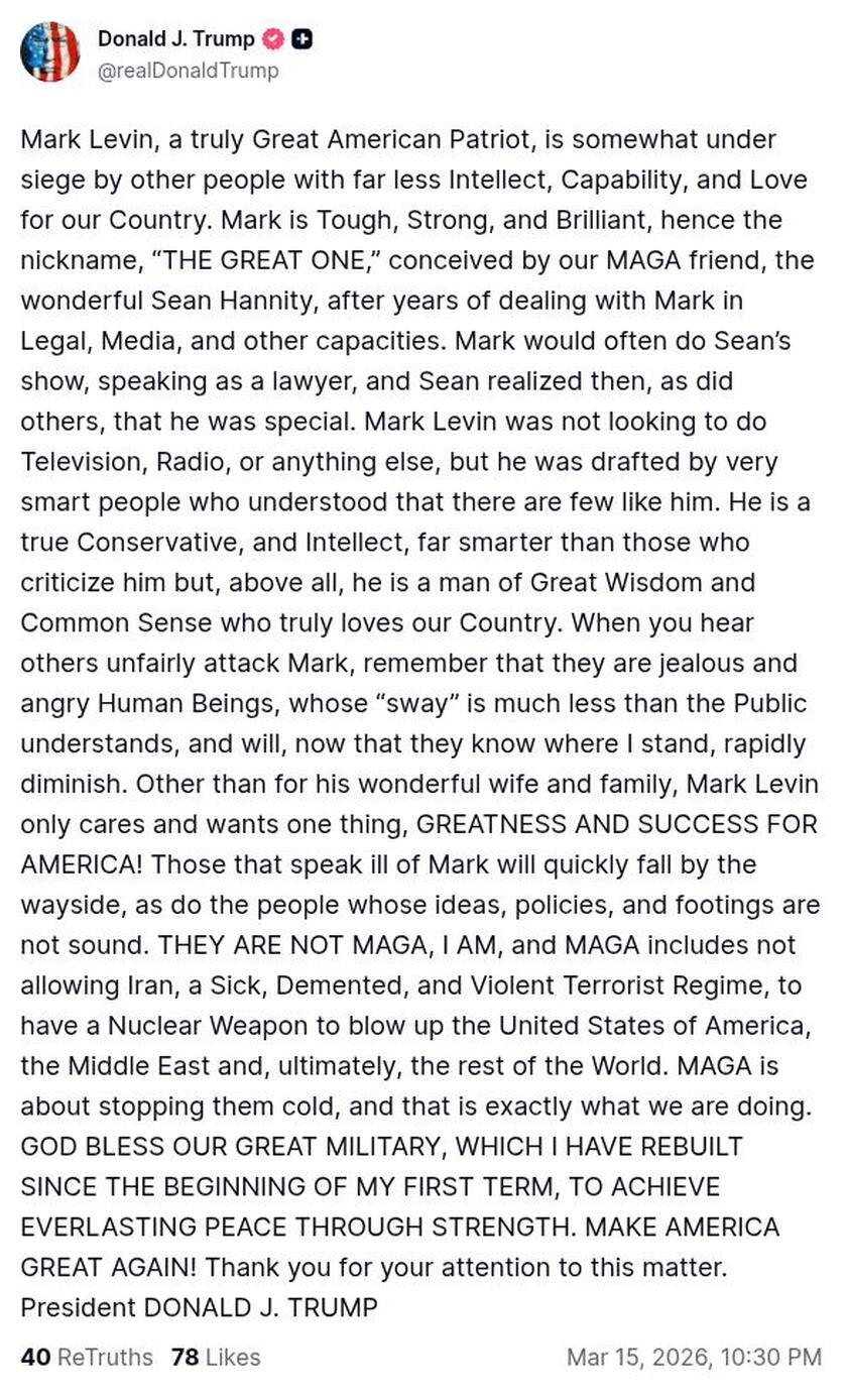 Post preview from Donald Trump