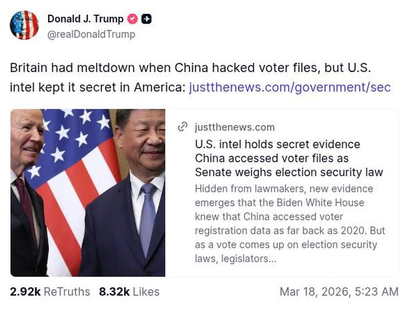 Post preview from Donald Trump