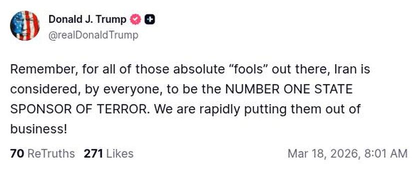 Post preview from Donald Trump