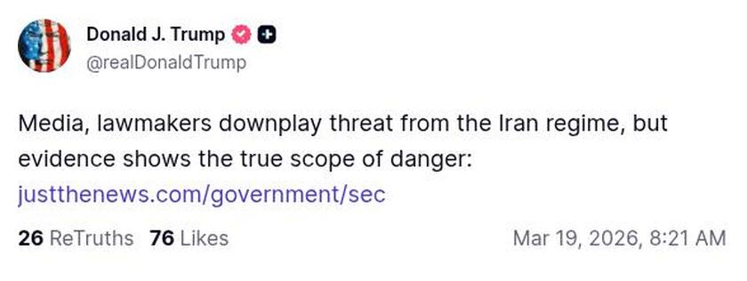 Post preview from Donald Trump