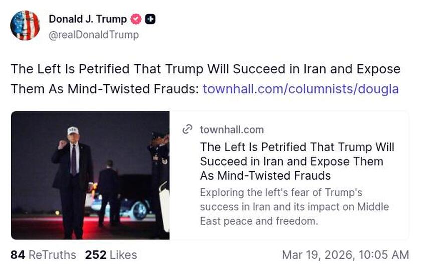 Post preview from Donald Trump