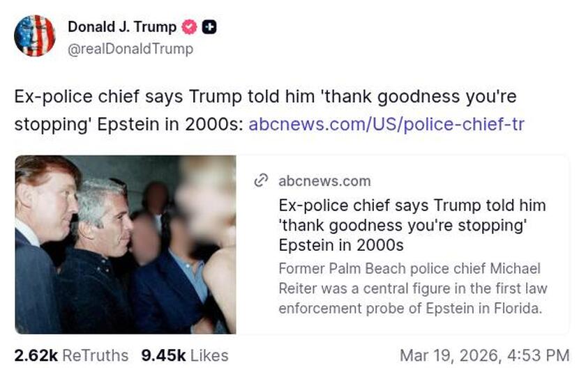 Post preview from Donald Trump