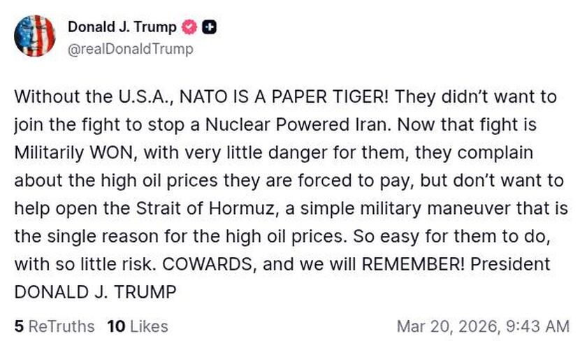 Post preview from Donald Trump