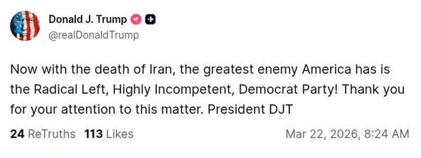 Post preview from Donald Trump