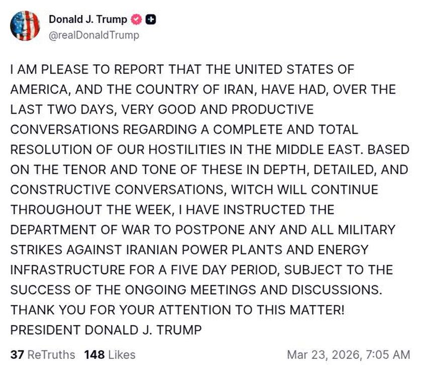 Post preview from Donald Trump