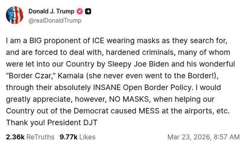 Post preview from Donald Trump