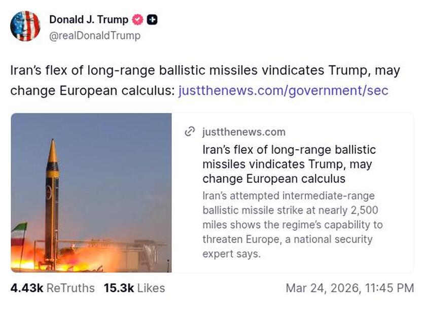 Post preview from Donald Trump