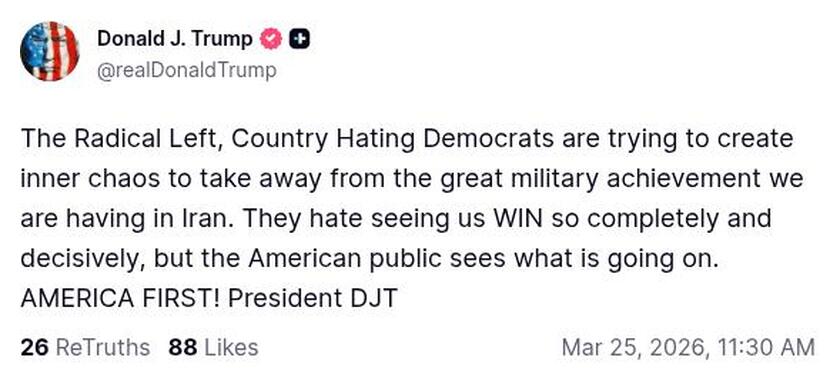 Post preview from Donald Trump