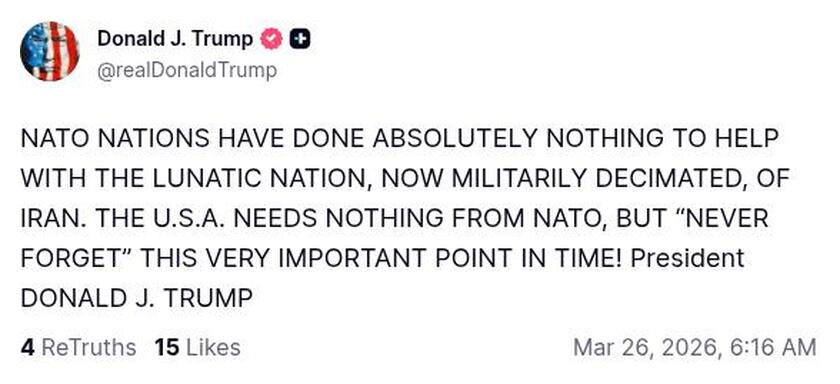 Post preview from Donald Trump