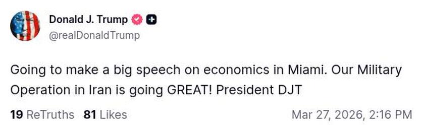 Post preview from Donald Trump