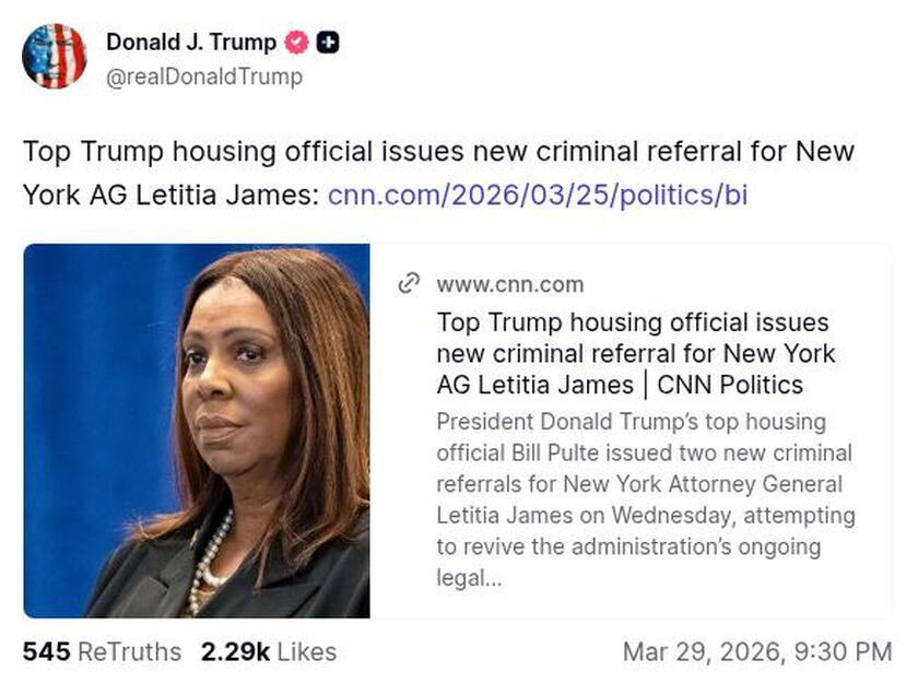 Post preview from Donald Trump