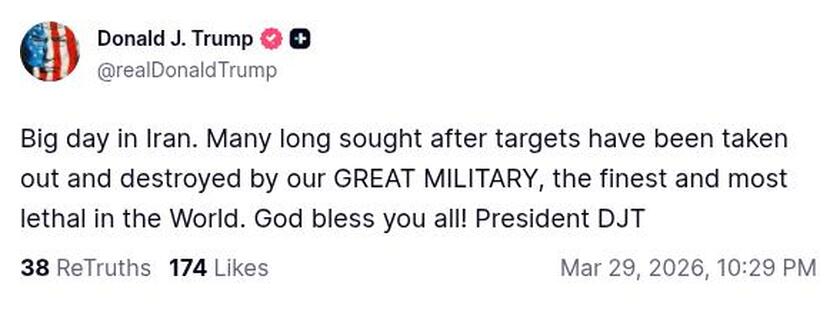 Post preview from Donald Trump