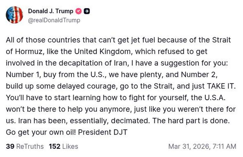 Post preview from Donald Trump