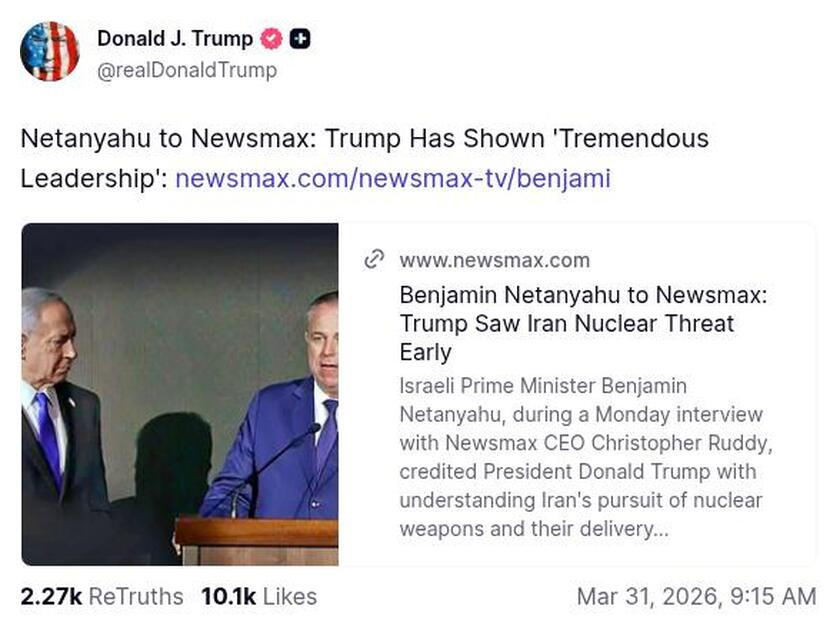 Post preview from Donald Trump