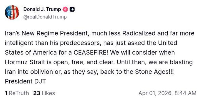 Post preview from Donald Trump