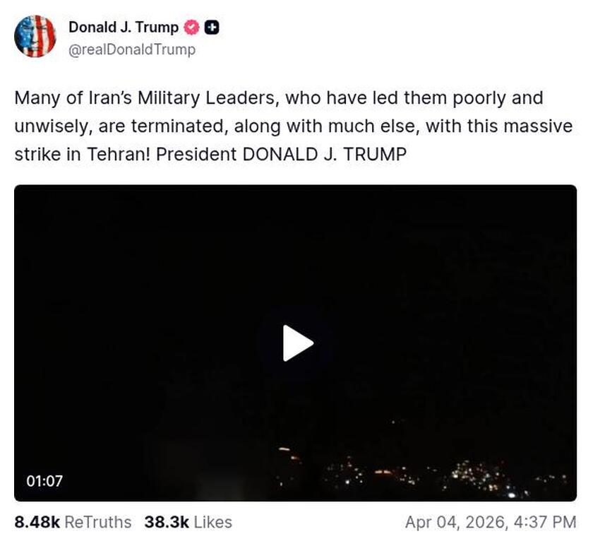 Post preview from Donald Trump