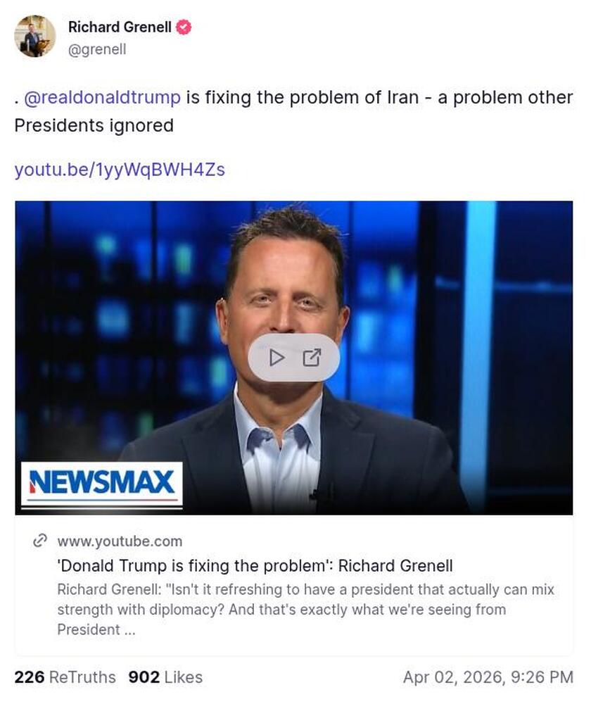 Post preview from Donald Trump