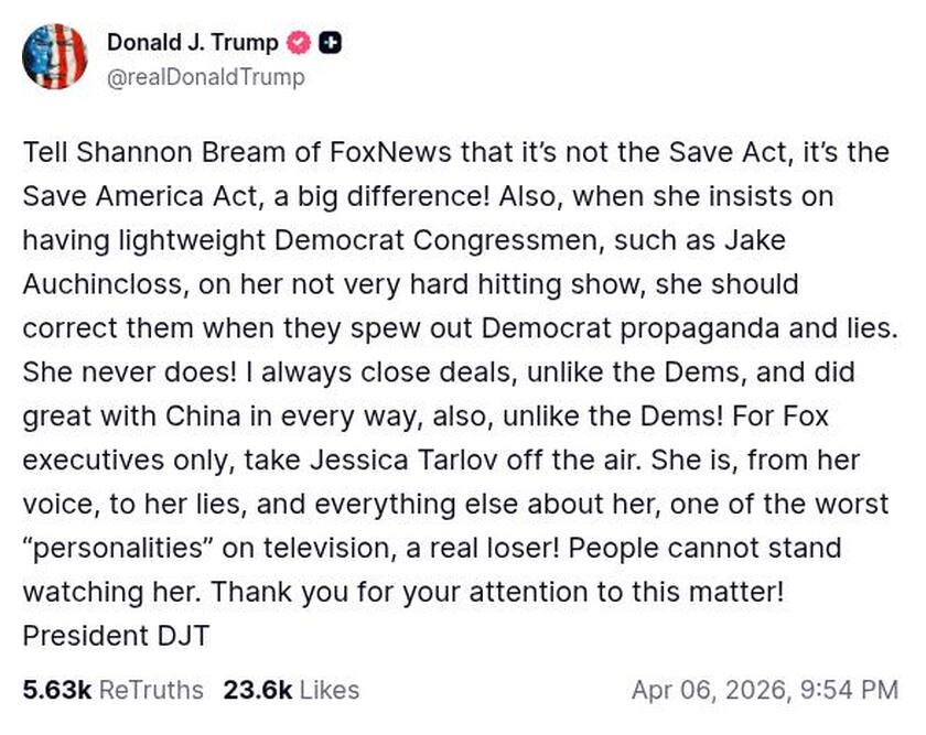 Post preview from Donald Trump