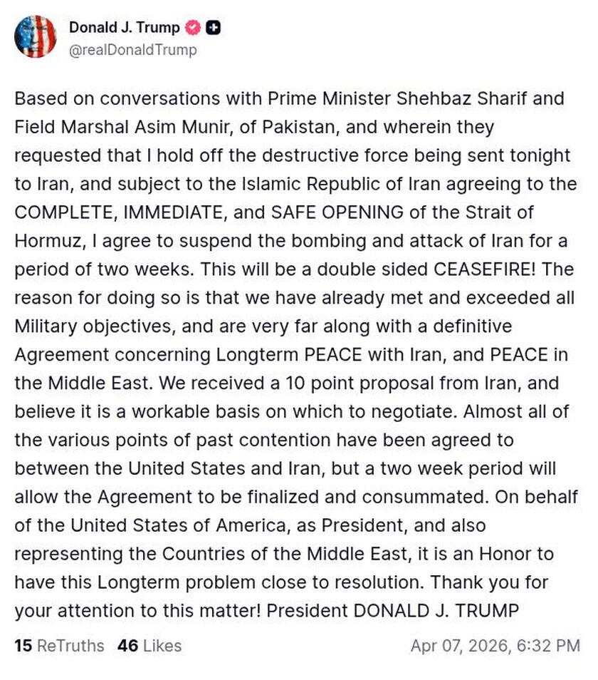 Post preview from Donald Trump