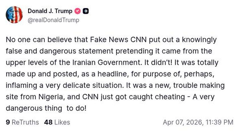 Post preview from Donald Trump