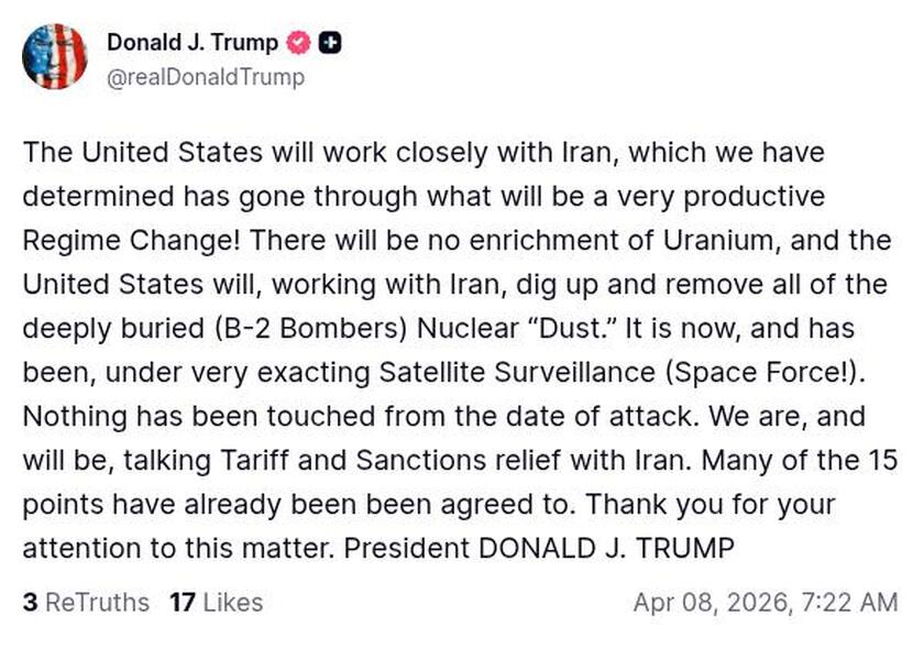 Post preview from Donald Trump