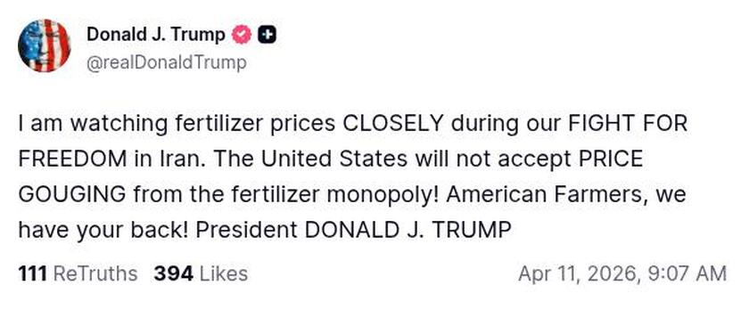 Post preview from Donald Trump