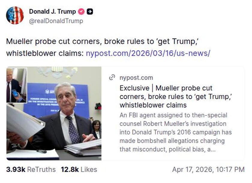 Post preview from Donald Trump