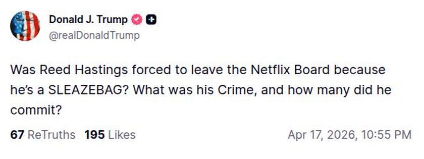 Post preview from Donald Trump