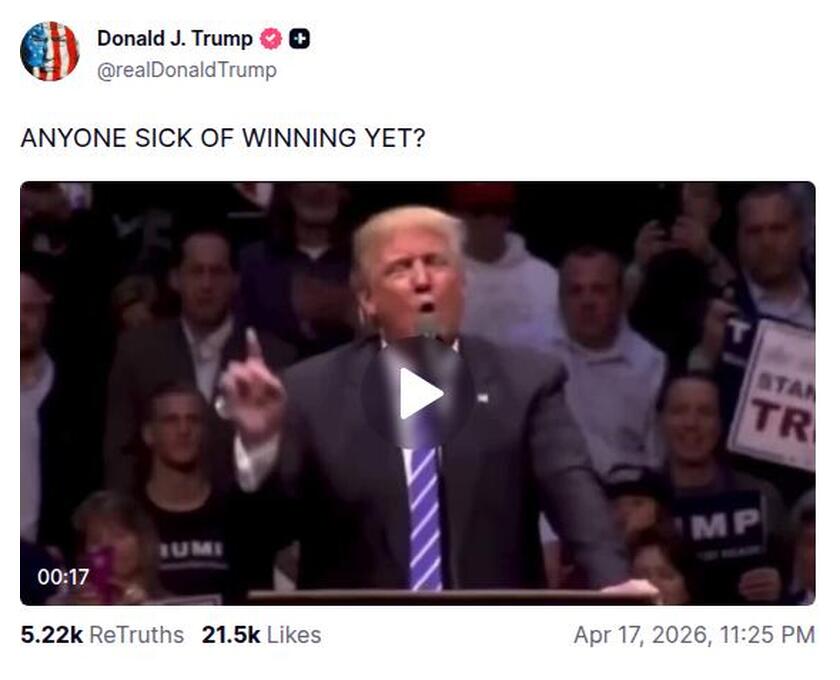 Post preview from Donald Trump