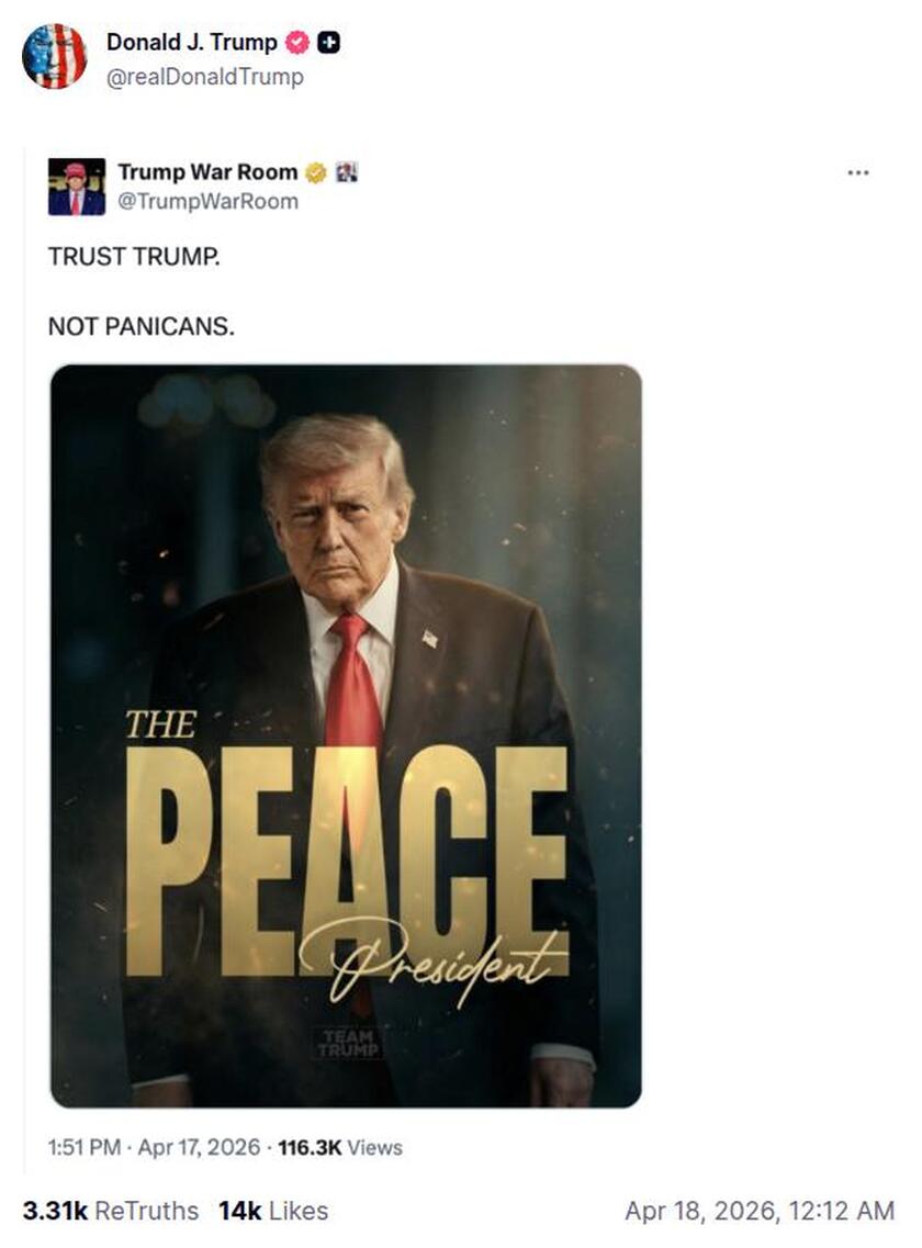 Post preview from Donald Trump