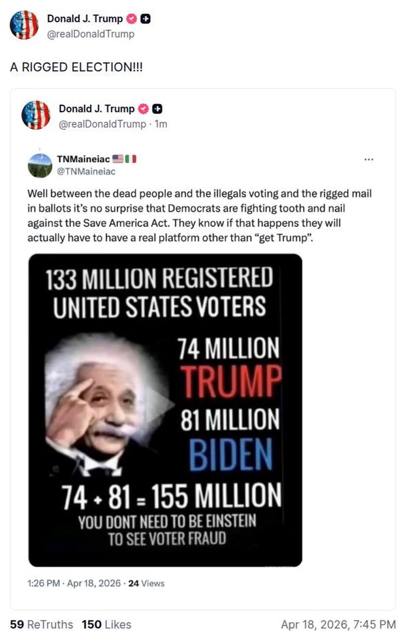 Post preview from Donald Trump