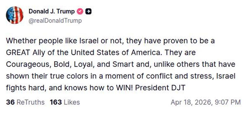 Post preview from Donald Trump