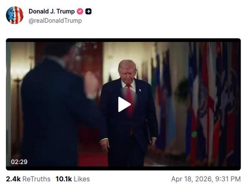 Post preview from Donald Trump