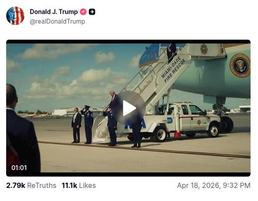 Post preview from Donald Trump