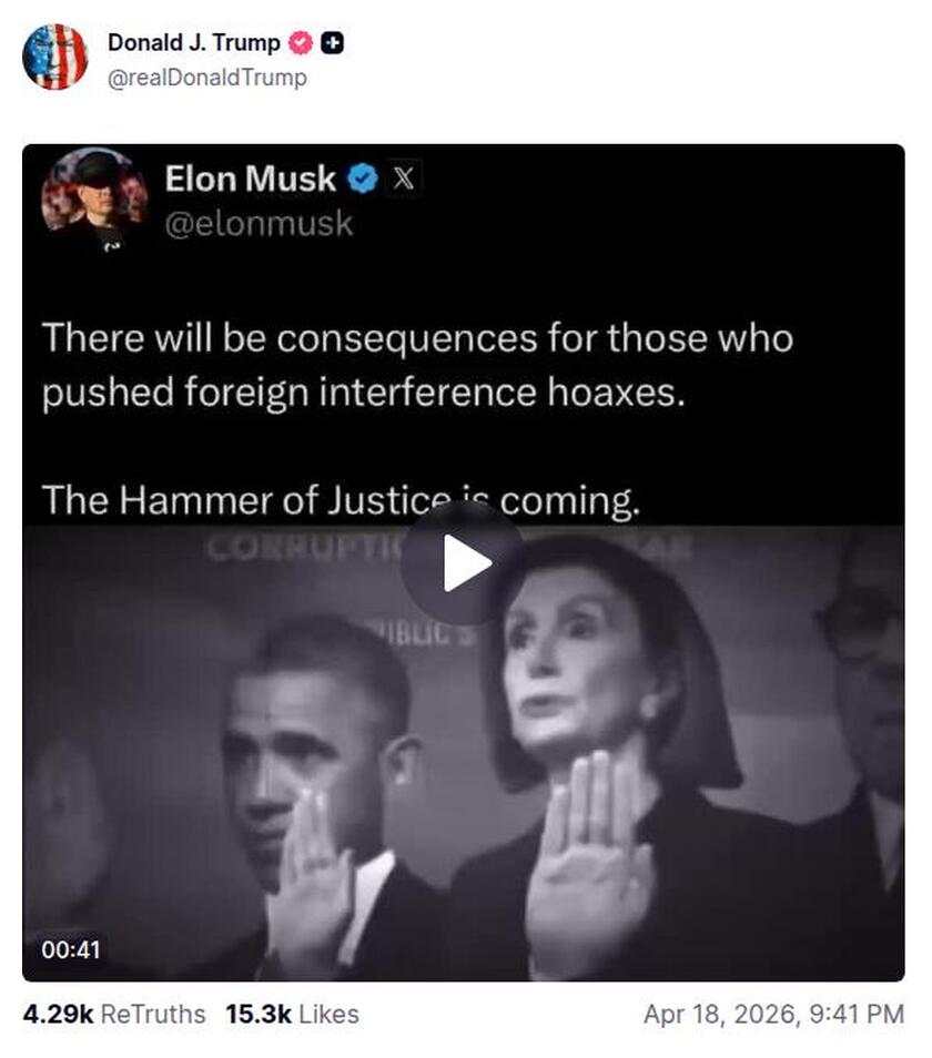 Post preview from Donald Trump