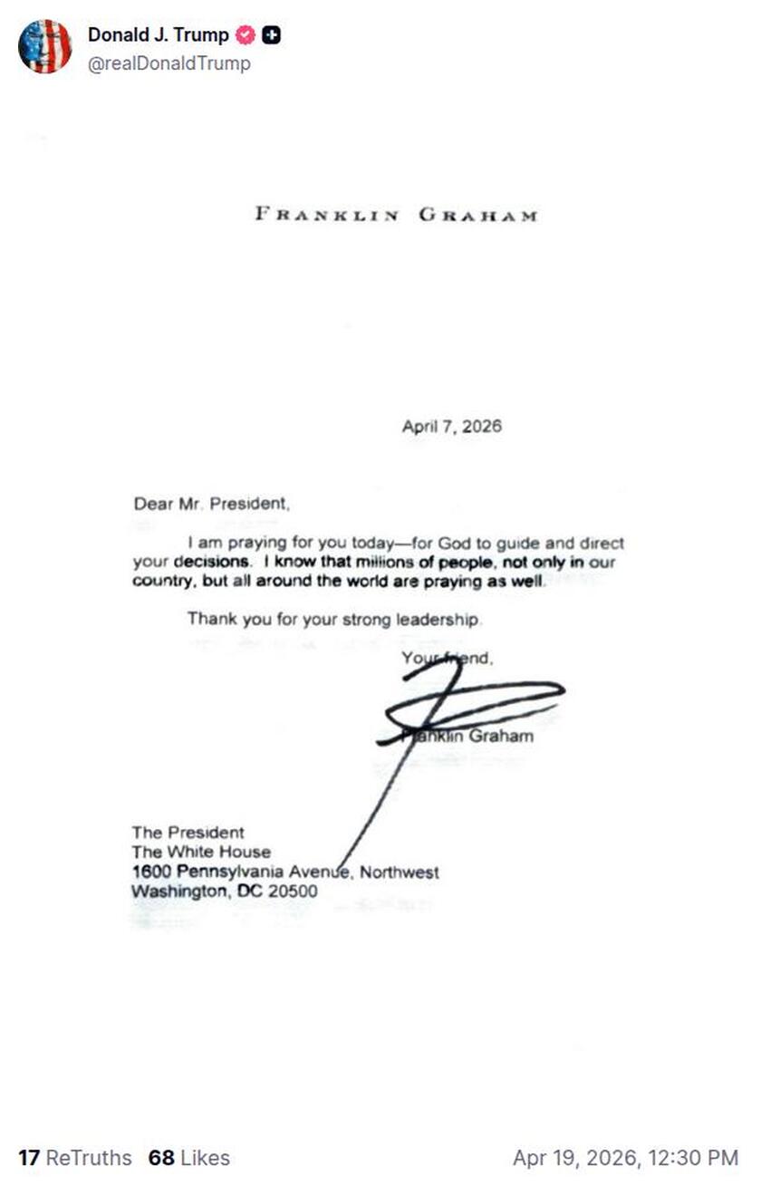 Post preview from Donald Trump