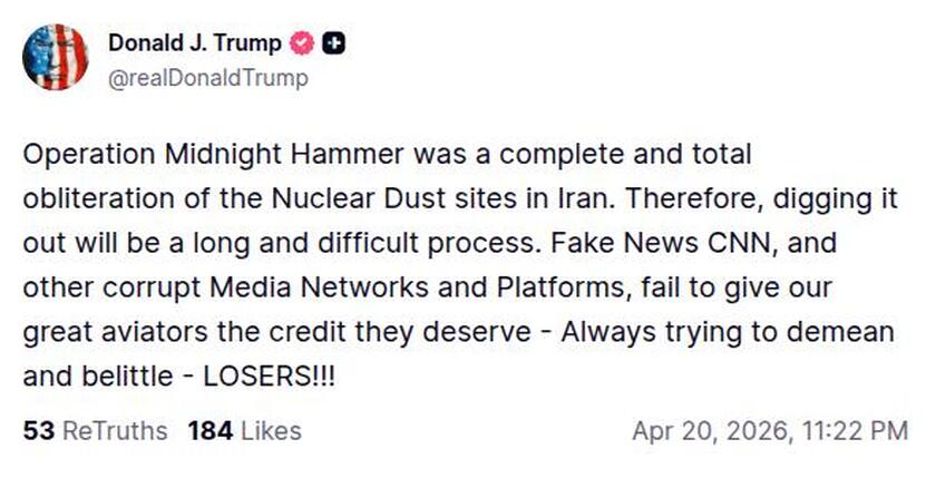 Post preview from Donald Trump