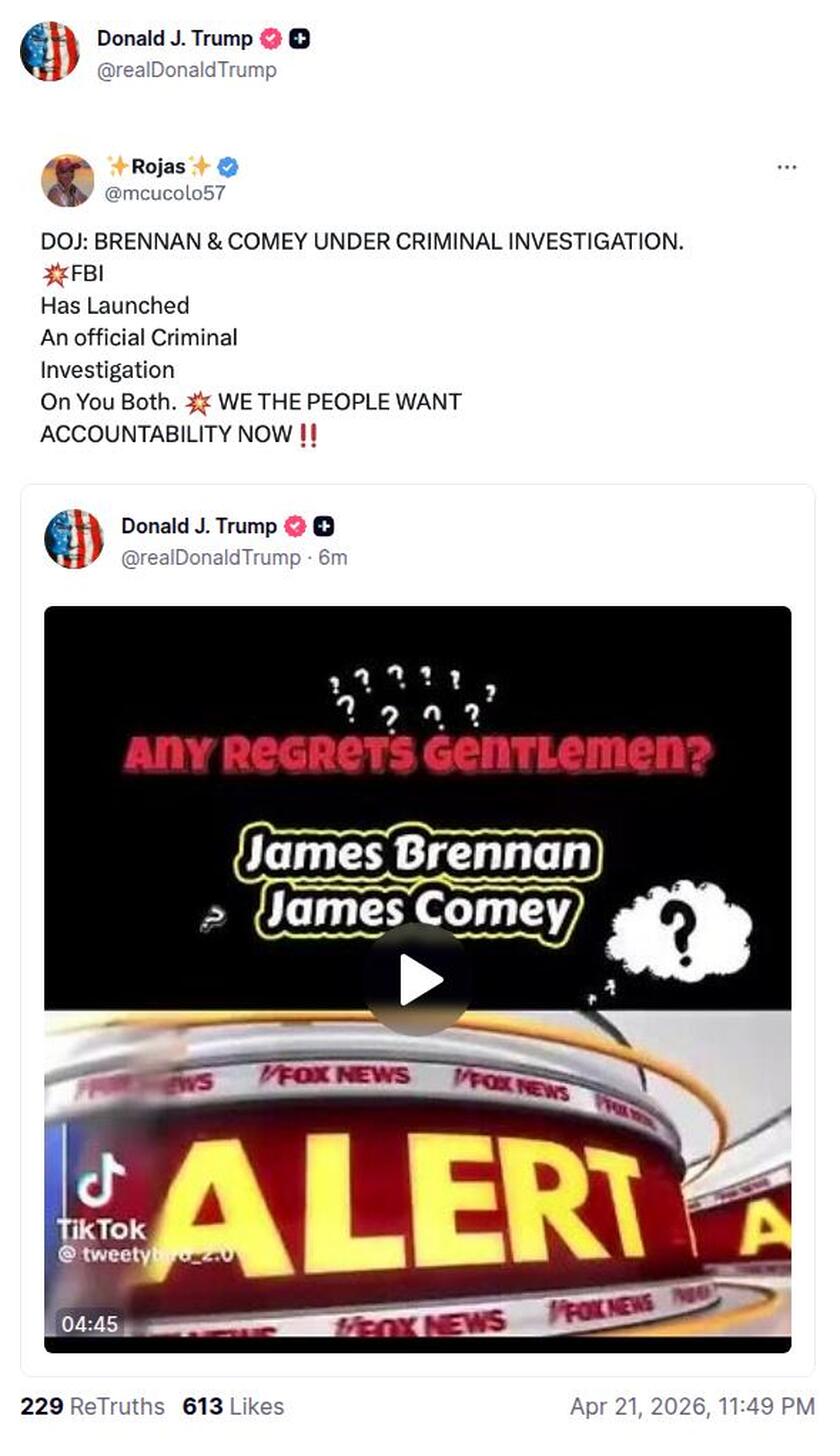 Post preview from Donald Trump
