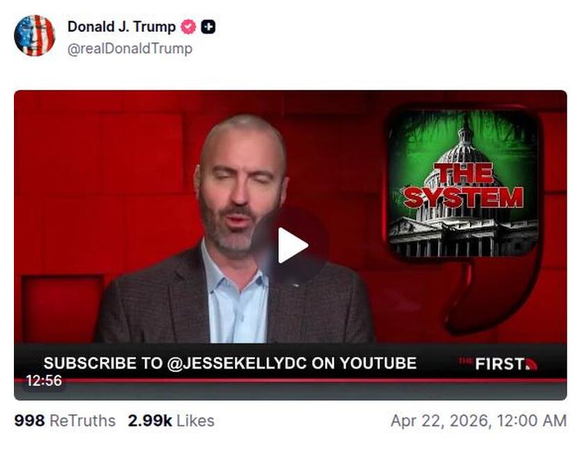 Post preview from Donald Trump