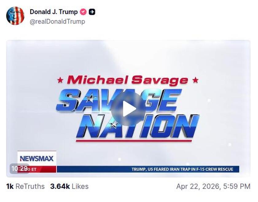 Post preview from Donald Trump