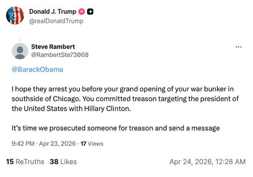 Post preview from Donald Trump