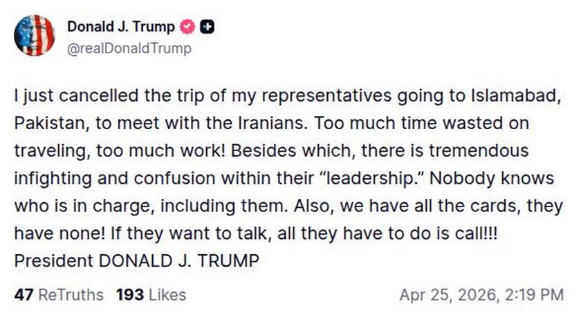 Post preview from Donald Trump