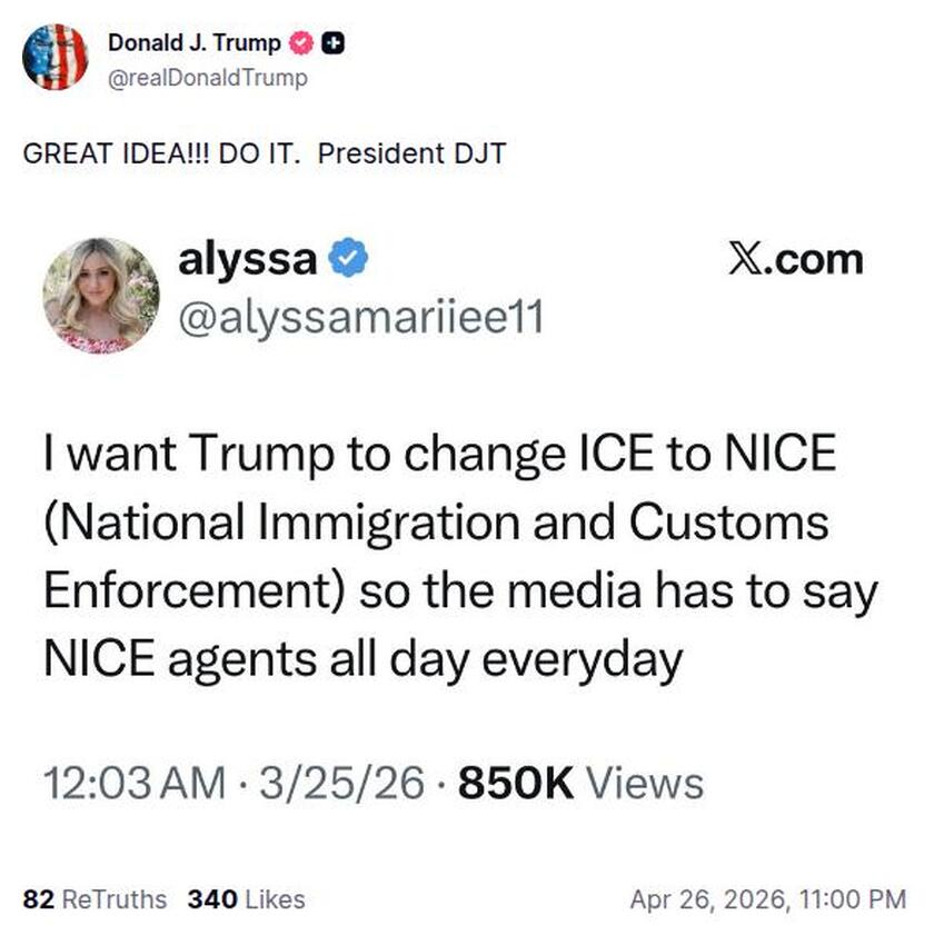 Post preview from Donald Trump